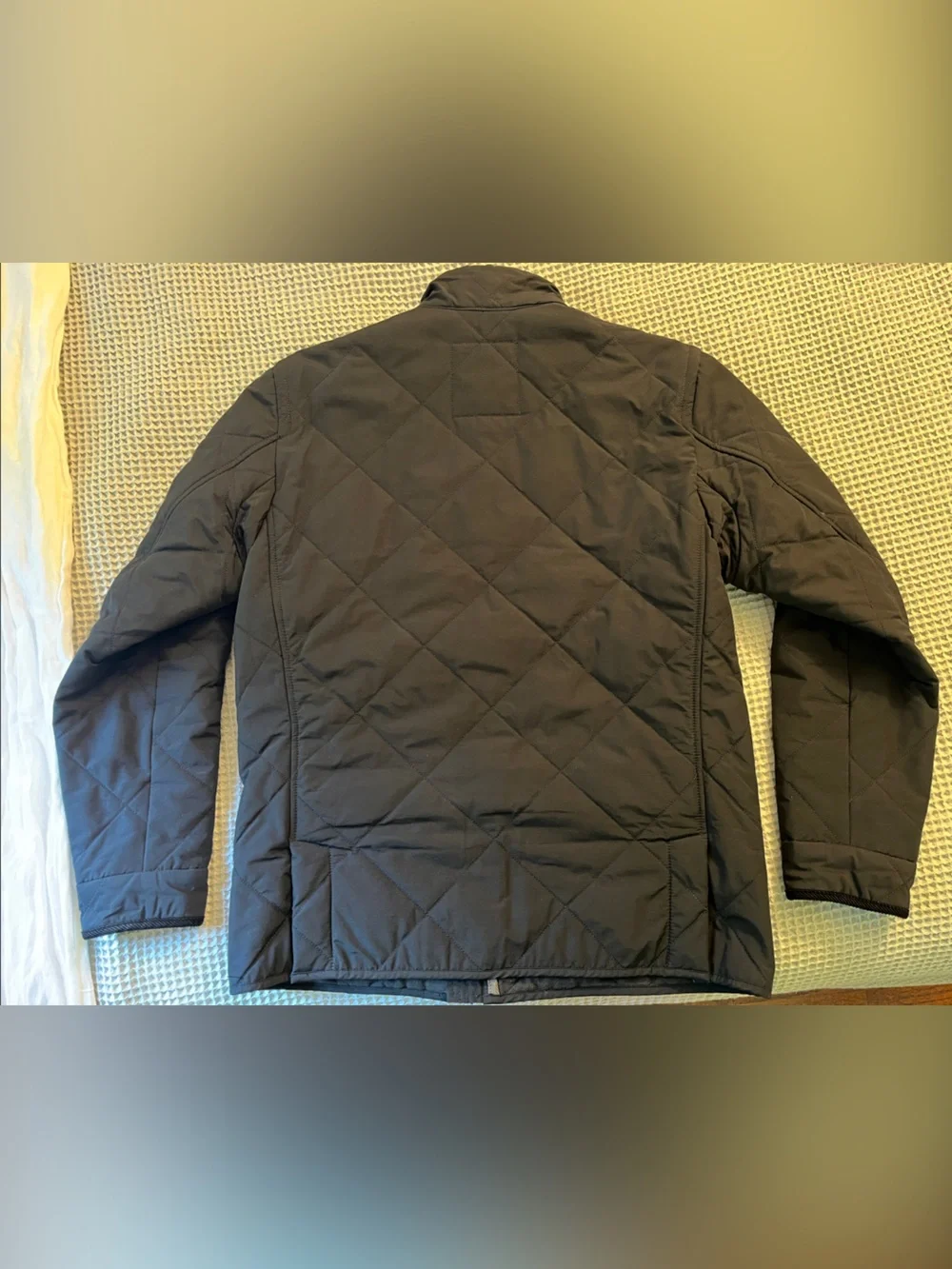 J. Crew Men's Quilted “Sussex” Snap-Front Jacket - Black size M